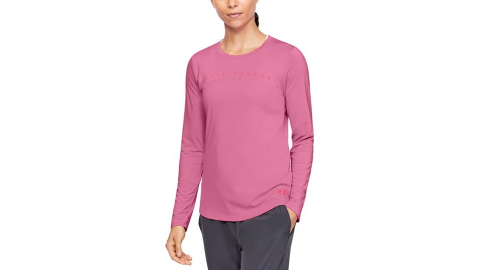 Under Armour UA Iso-Chill Shore Break Long Sleeve Shirt - Womens, 2XL, Lipstick, 13511326912X