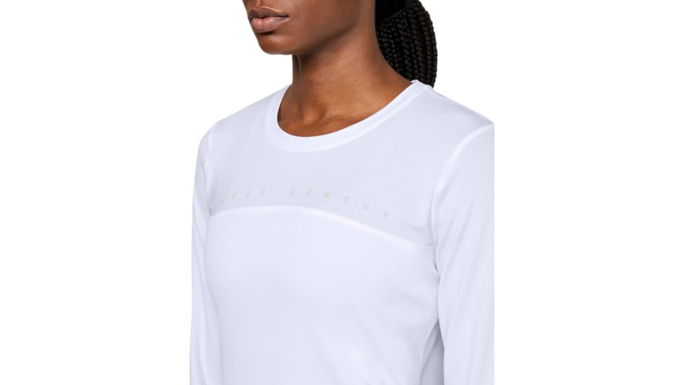 Under Armour UA Iso-Chill Shore Break Long Sleeve Shirt - Womens, 2XL, White, 13511321002X