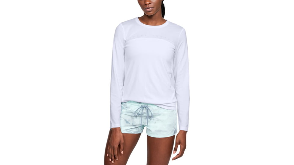 Under Armour UA Iso-Chill Shore Break Long Sleeve Shirt - Womens, 2XL, White, 13511321002X
