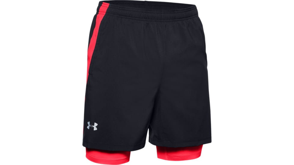 Under Armour UA Launch SW 2-in-1 Running Shorts - Men's, 2XL, Pink, 13265760032X