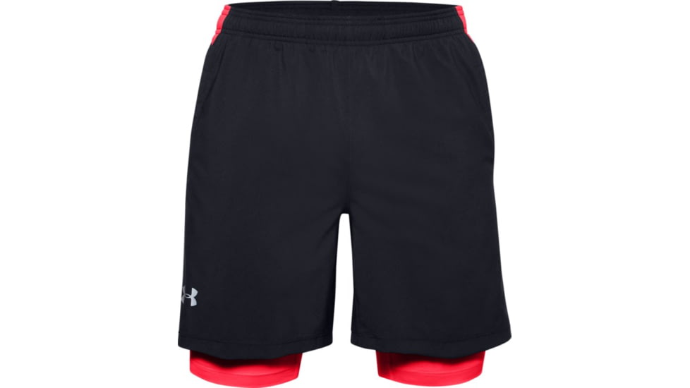 Under Armour UA Launch SW 2-in-1 Running Shorts - Men's, 2XL, Pink, 13265760032X