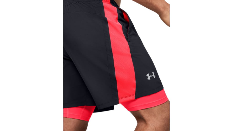 Under Armour UA Launch SW 2-in-1 Running Shorts - Men's, 2XL, Pink, 13265760032X
