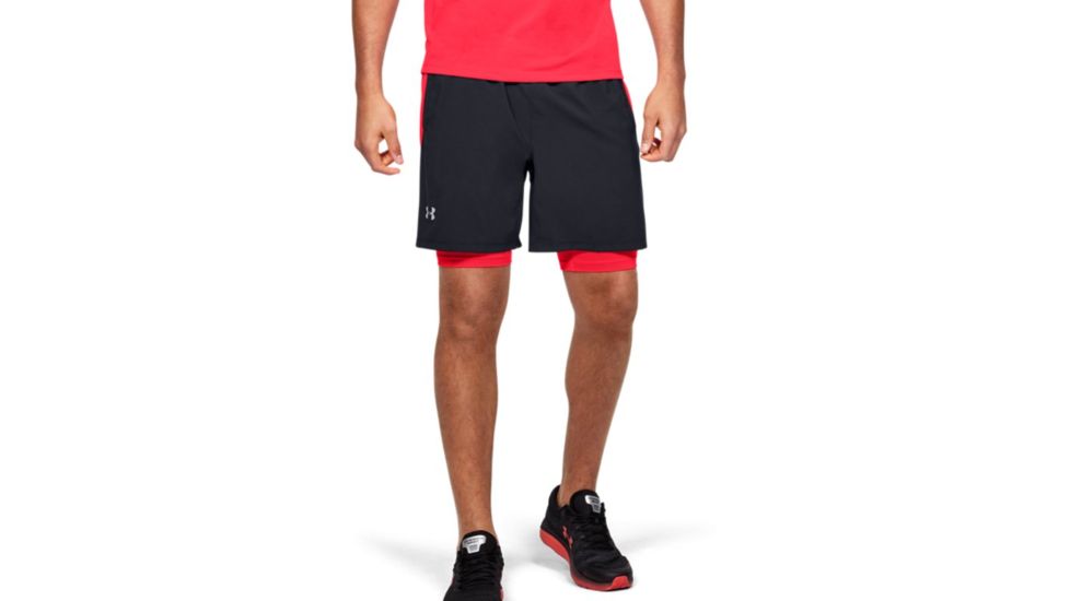 Under Armour UA Launch SW 2-in-1 Running Shorts - Men's, 2XL, Pink, 13265760032X
