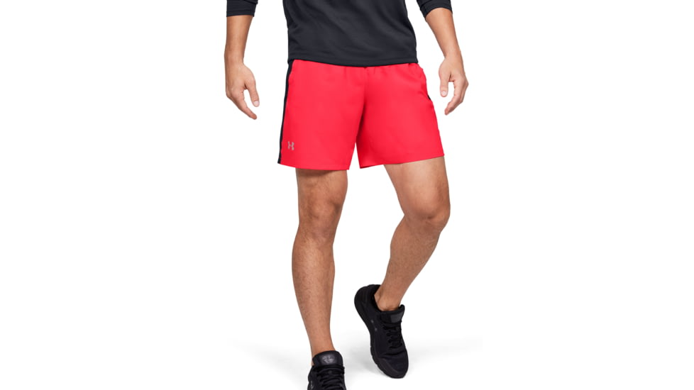 Under Armour UA Launch SW 7'' Running Shorts - Men's, Large, Pink, 1326572628LG