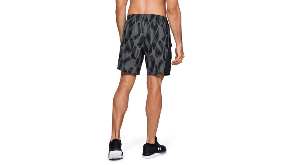Under Armour UA Launch SW 7'' Printed Shorts - Men's, 2XL, Pitch Gray, 13265730122X