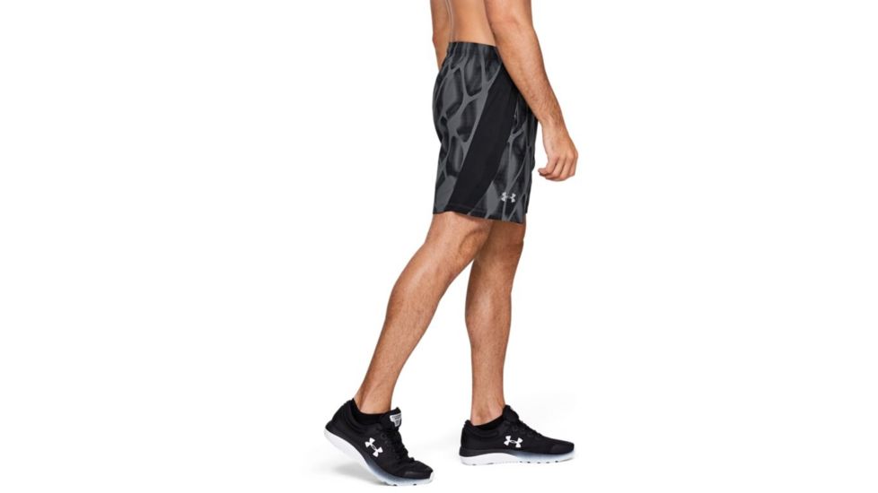 Under Armour UA Launch SW 7'' Printed Shorts - Men's, 2XL, Pitch Gray, 13265730122X