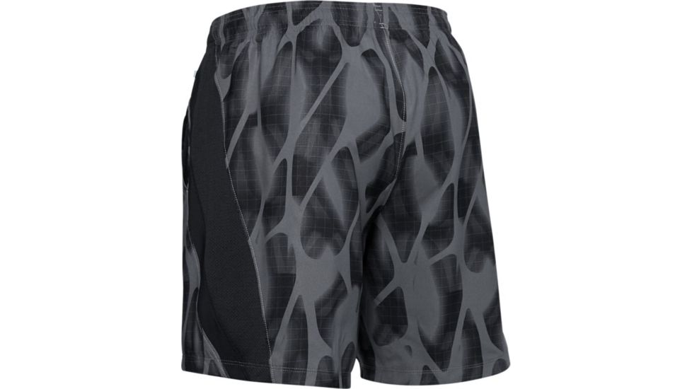Under Armour UA Launch SW 7'' Printed Shorts - Men's, 2XL, Pitch Gray, 13265730122X