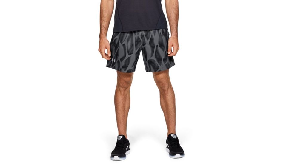 Under Armour UA Launch SW 7'' Printed Shorts - Men's, 2XL, Pitch Gray, 13265730122X