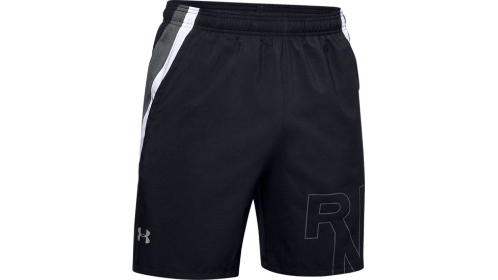 Under Armour UA Launch SW Branded 7 Graphic Shorts - Mens, 2XL, Black, 13501530012X