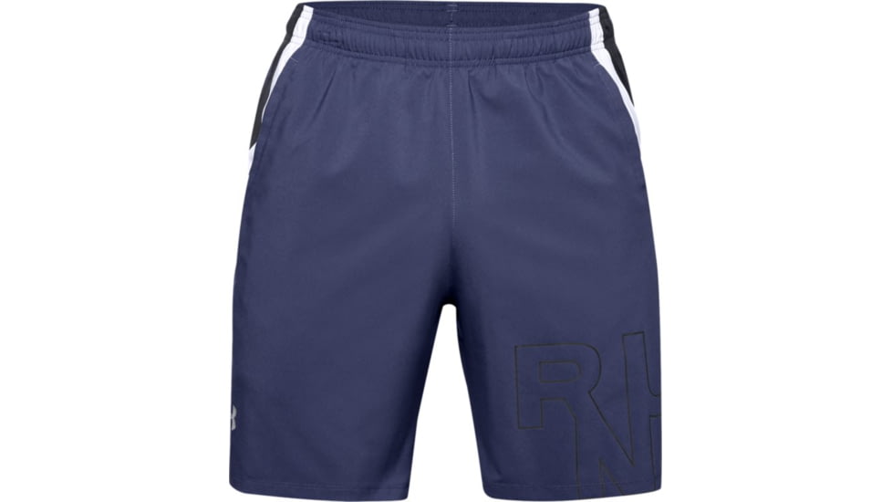 Under Armour UA Launch SW Branded 7 Graphic Shorts - Mens, 2XL, Blue Ink, 13501534972X