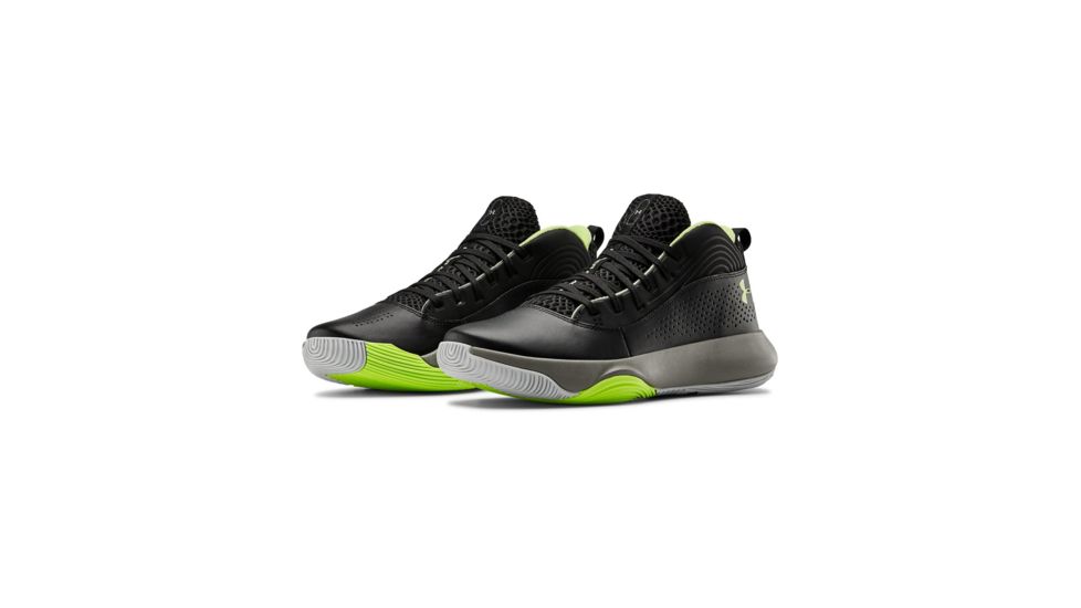 Under Armour UA Lockdown 4 Basketball Shoes - Mens, 10, Black/Yellow, 302205200710