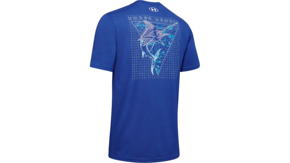 Under Armour UA Marlin Skel-matic T-Shirt - Mens, Extra Large, American Blue, 1351825449XL