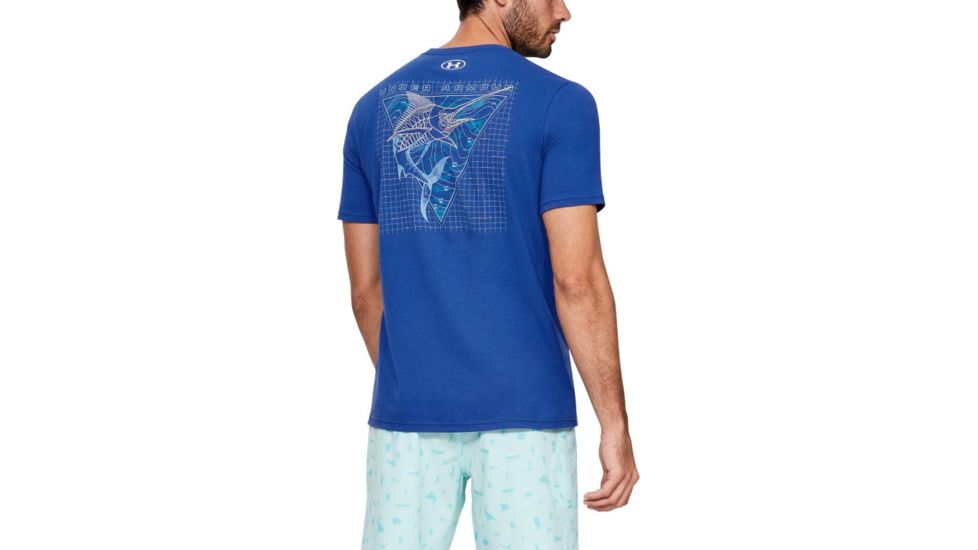 Under Armour UA Marlin Skel-matic T-Shirt - Mens, Extra Large, American Blue, 1351825449XL