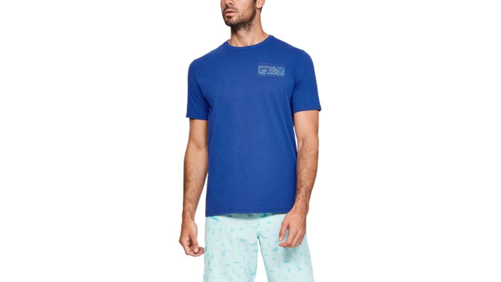 Under Armour UA Marlin Skel-matic T-Shirt - Mens, Extra Large, American Blue, 1351825449XL