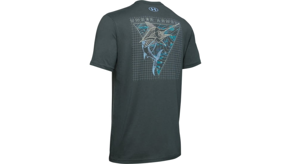Under Armour UA Marlin Skel-matic T-Shirt - Mens, Extra Large, Stealth Gray, 1351825008XL
