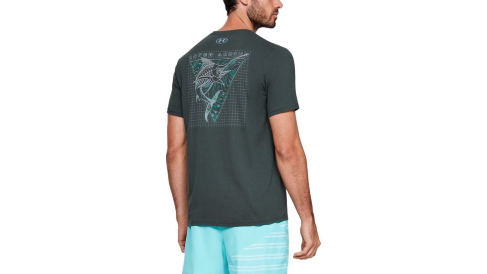 Under Armour UA Marlin Skel-matic T-Shirt - Mens, Extra Large, Stealth Gray, 1351825008XL