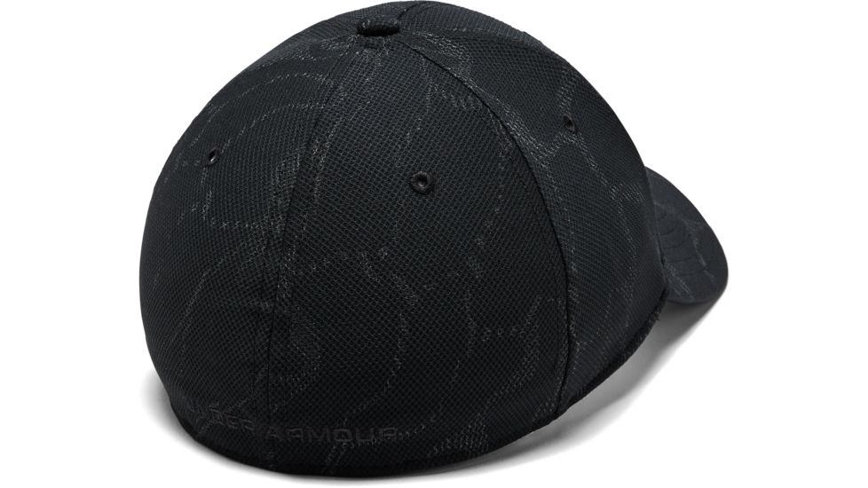 Under Armour UA Printed Blitzing 3.0 Stretch Fit Cap - Men's, Medium/Large, Black, 1305038003ML