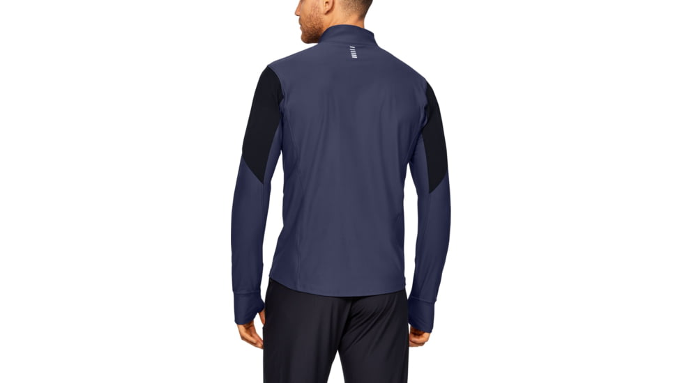 Under Armour UA Qualifier 1/2 Zip Shirt - Mens, Medium, Blue Ink, 1326595497MD