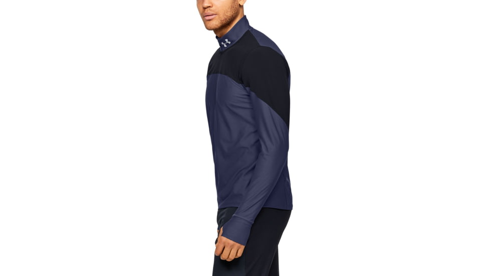 Under Armour UA Qualifier 1/2 Zip Shirt - Mens, Medium, Blue Ink, 1326595497MD
