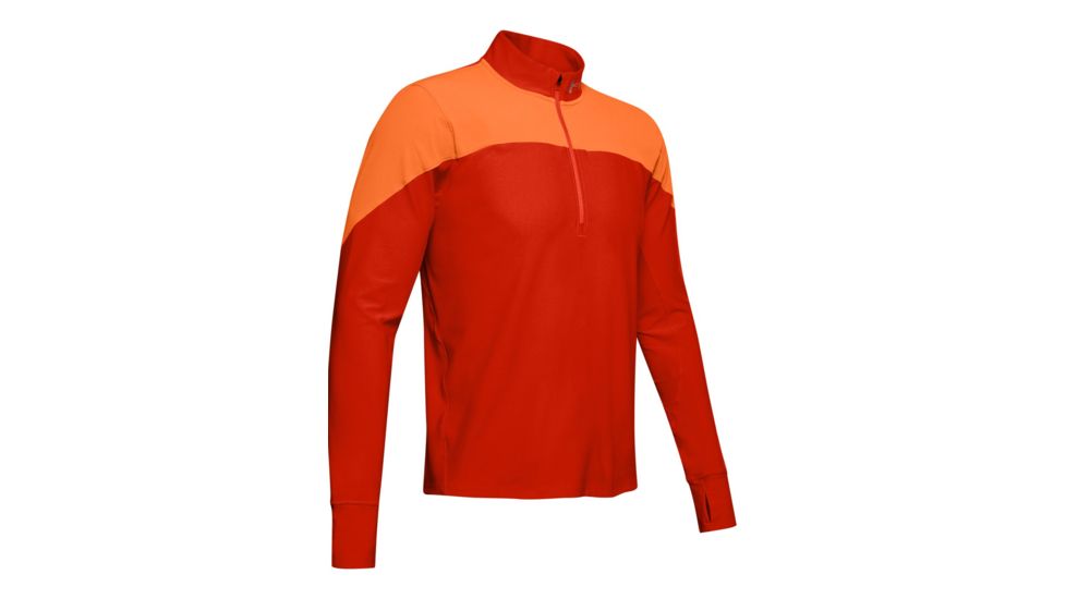 Under Armour UA Qualifier 1/2 Zip Shirt - Mens, Extra Large, Ultra Orange, 1326595856XL