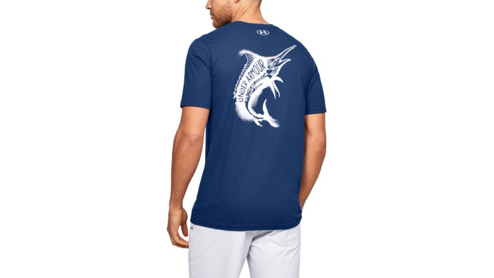 Under Armour UA Saltwater Division T-Shirt - Mens, Small, American Blue, 1351823449SM