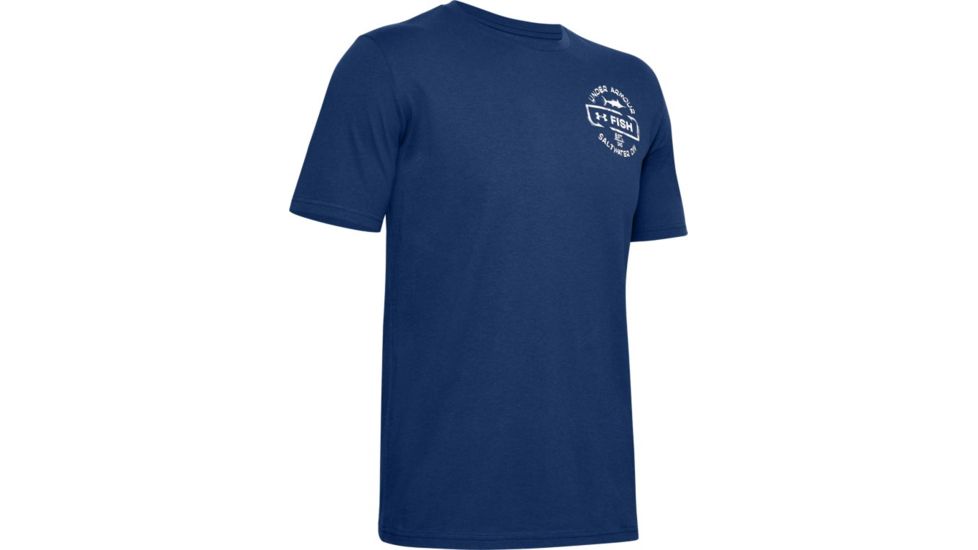 Under Armour UA Saltwater Division T-Shirt - Mens, Small, American Blue, 1351823449SM