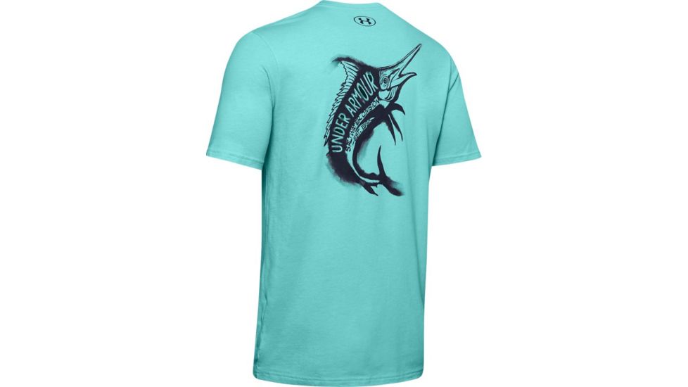 Under Armour UA Saltwater Division T-Shirt - Mens, Extra Large, Radial Turquoise, 1351823482XL