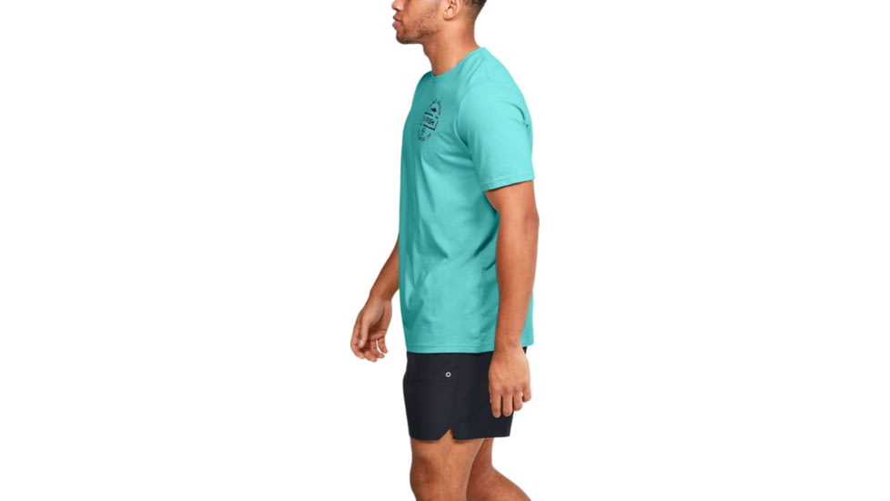 Under Armour UA Saltwater Division T-Shirt - Mens, Extra Large, Radial Turquoise, 1351823482XL