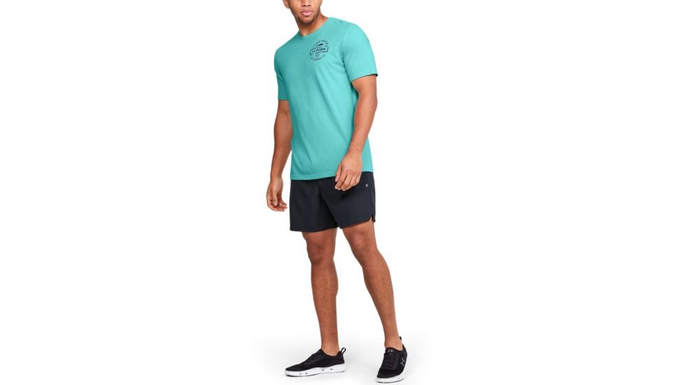Under Armour UA Saltwater Division T-Shirt - Mens, Extra Large, Radial Turquoise, 1351823482XL