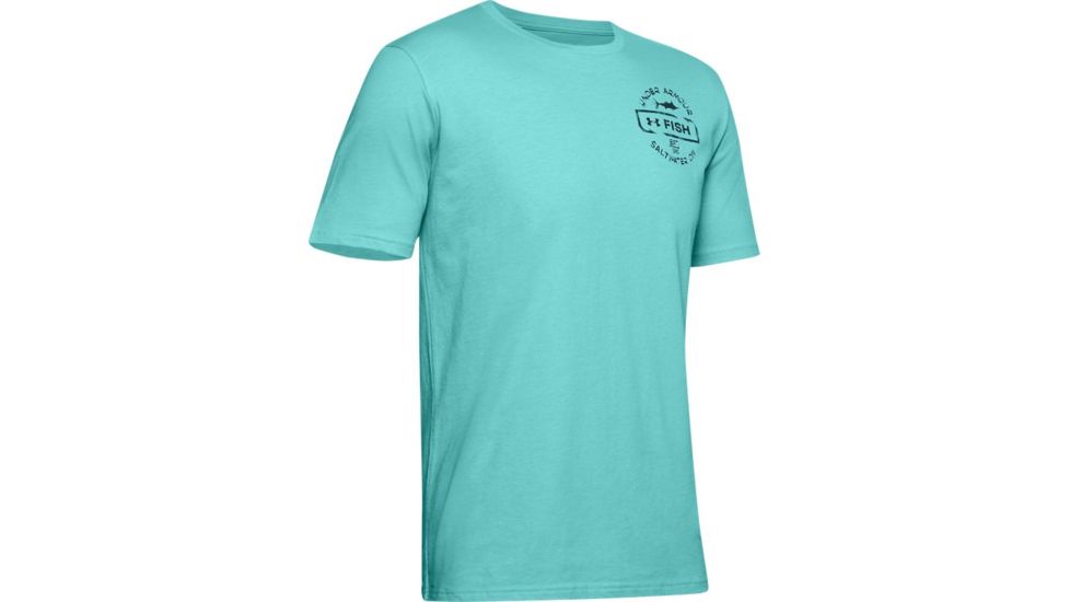 Under Armour UA Saltwater Division T-Shirt - Mens, Extra Large, Radial Turquoise, 1351823482XL
