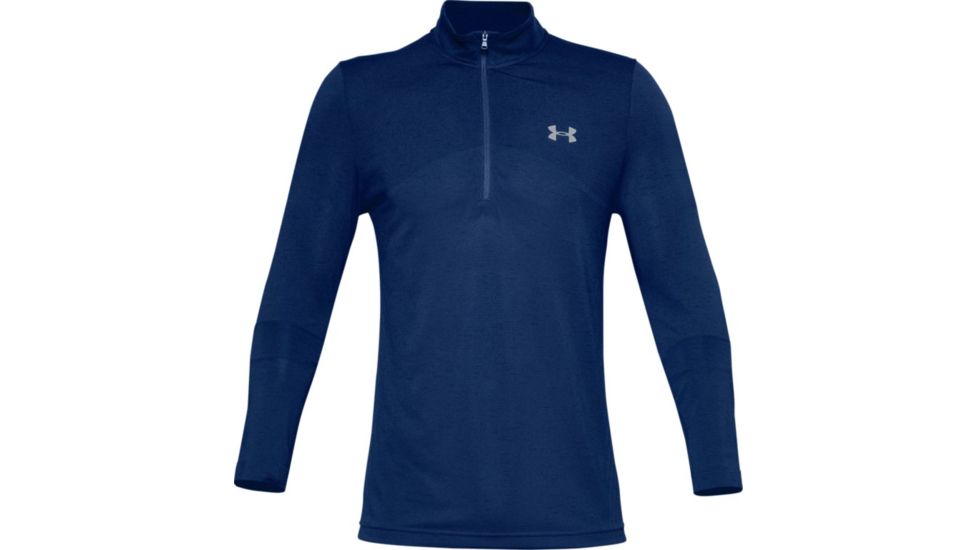 Under Armour UA Seamless 1/2 Zip - Mens, Extra Large, American Blue, 1351452449XL