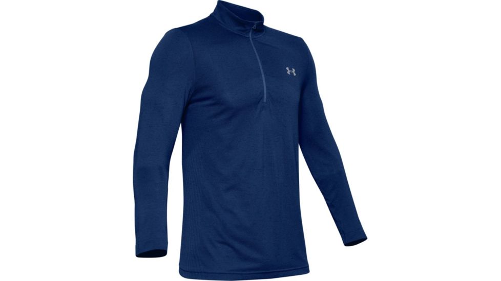 Under Armour UA Seamless 1/2 Zip - Mens, Extra Large, American Blue, 1351452449XL