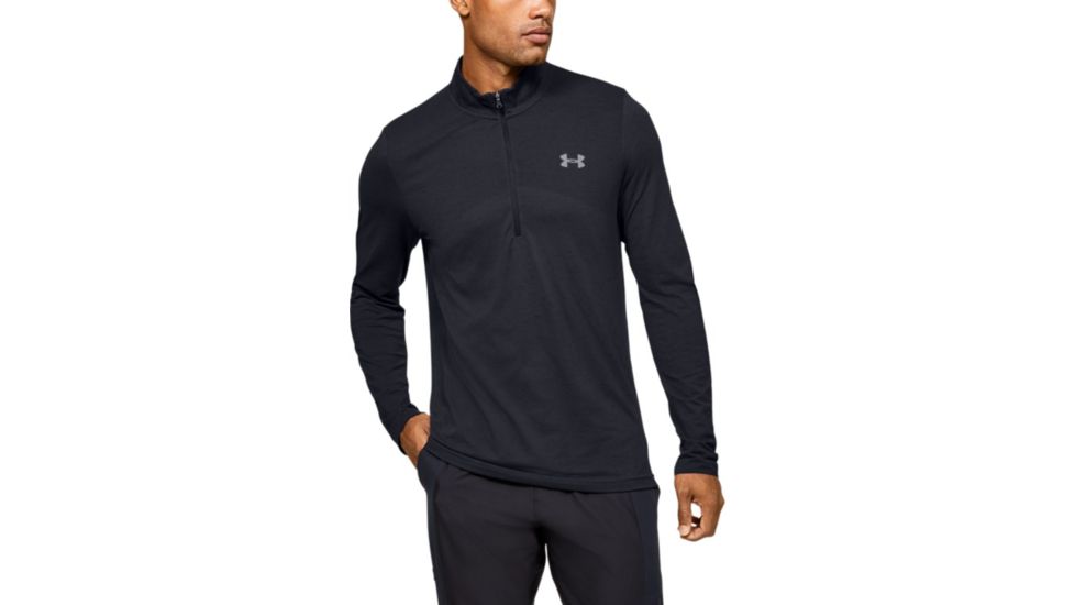 Under Armour UA Seamless 1/2 Zip - Mens, 2XL, Black, 13514520012X
