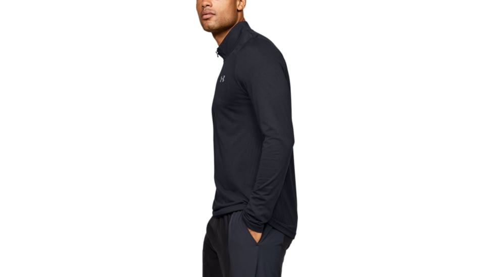 Under Armour UA Seamless 1/2 Zip - Mens, 2XL, Black, 13514520012X