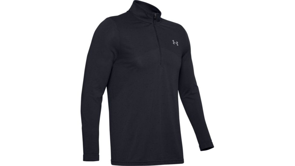 Under Armour UA Seamless 1/2 Zip - Mens, 2XL, Black, 13514520012X