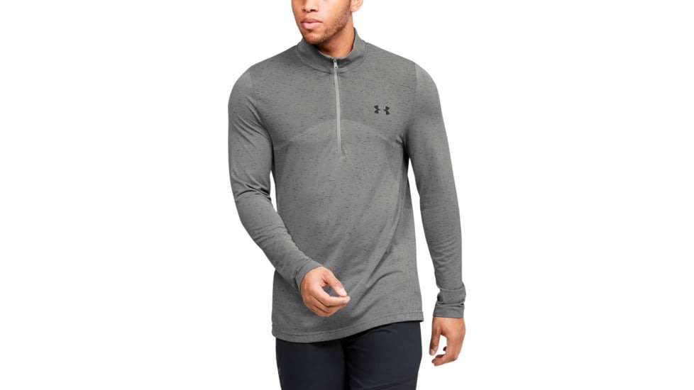 Under Armour UA Seamless 1/2 Zip - Mens, Medium, Green, 1351452388MD