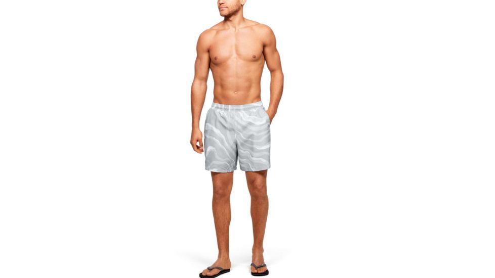 Under Armour UA Shore Break Volley Shorts - Mens, Extra Large, White, 1351154100XL