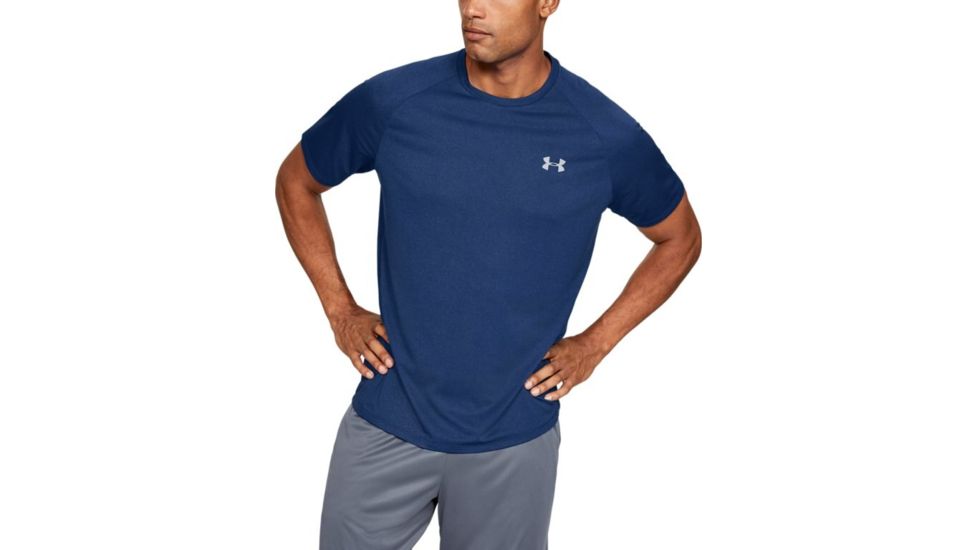 Under Armour UA Tech Short Sleeve Shirt - Men's, Large, American Blue, 1345317449LG