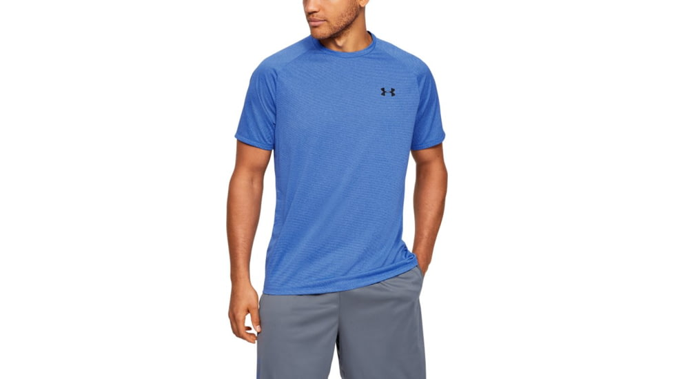 Under Armour UA Tech Short Sleeve Shirt - Men's, Medium, Blue, 1345317486MD