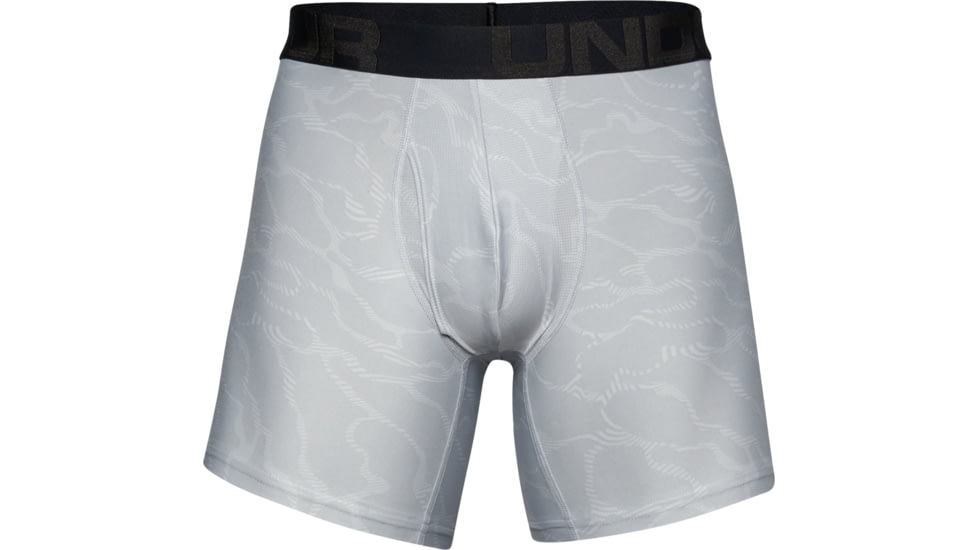 Under Armour UA Boxerjock Printed - 2-Pack - Men's, 2XL, Mod Gray, 13274160042X