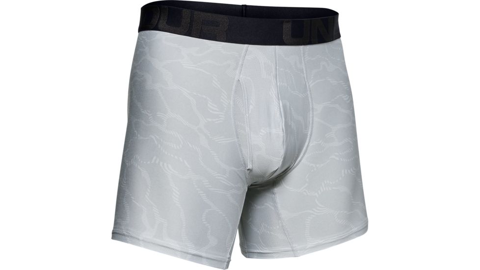 Under Armour UA Boxerjock Printed - 2-Pack - Men's, 2XL, Mod Gray, 13274160042X