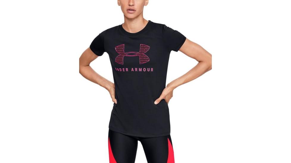 Under Armour UA Tech Logo Graphic T-Shirt - Womens, Large, Black, 1351963001LG