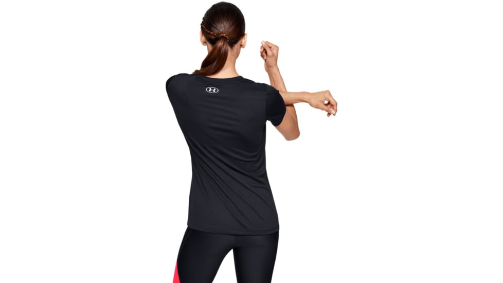 Under Armour UA Tech Logo Graphic T-Shirt - Womens, Large, Black, 1351963001LG