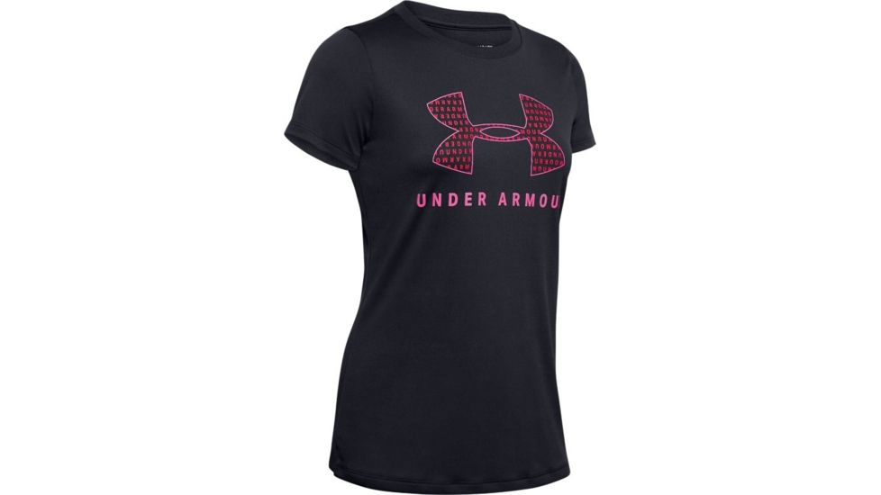Under Armour UA Tech Logo Graphic T-Shirt - Womens, Large, Black, 1351963001LG