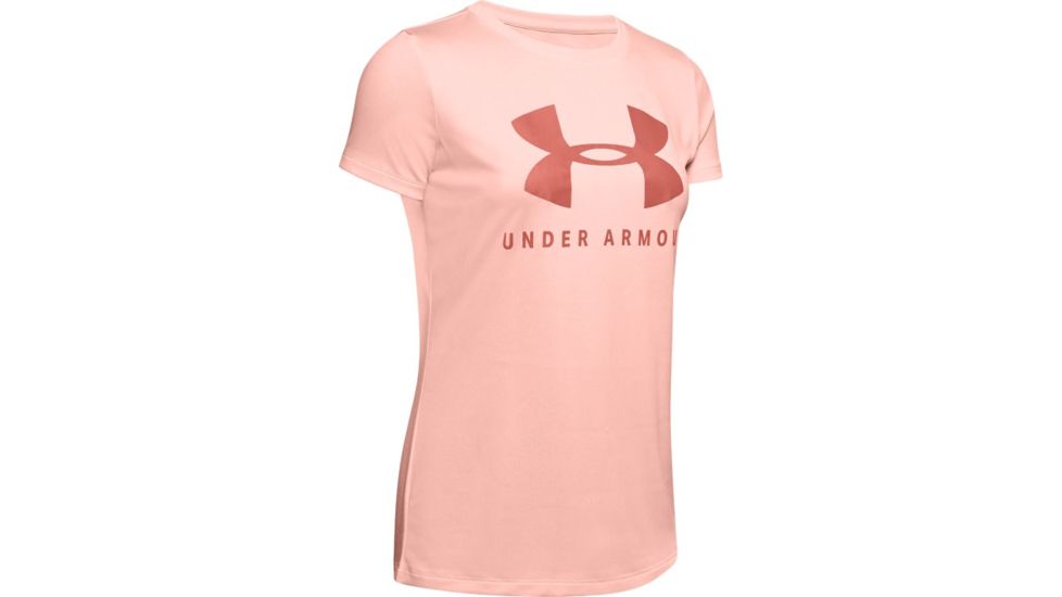 Under Armour UA Tech Logo Graphic T-Shirt - Womens, 2XL, Peach Frost, 13519638452X
