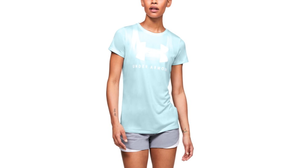 Under Armour UA Tech Logo Graphic T-Shirt - Womens, Small, Rift Blue, 1351963462SM