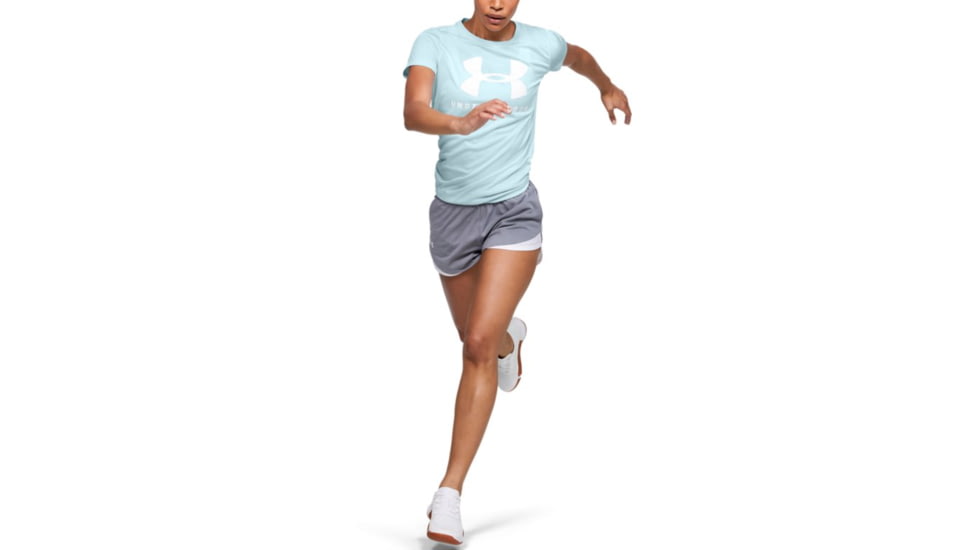 Under Armour UA Tech Logo Graphic T-Shirt - Womens, Small, Rift Blue, 1351963462SM