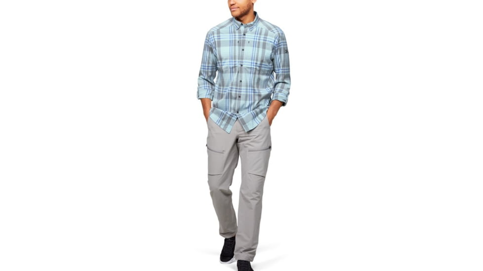 Under Armour UA Tide Chaser 2.0 Plaid Long Sleeve Shirt - Mens, 2XL, Rift Blue, 13533364622X