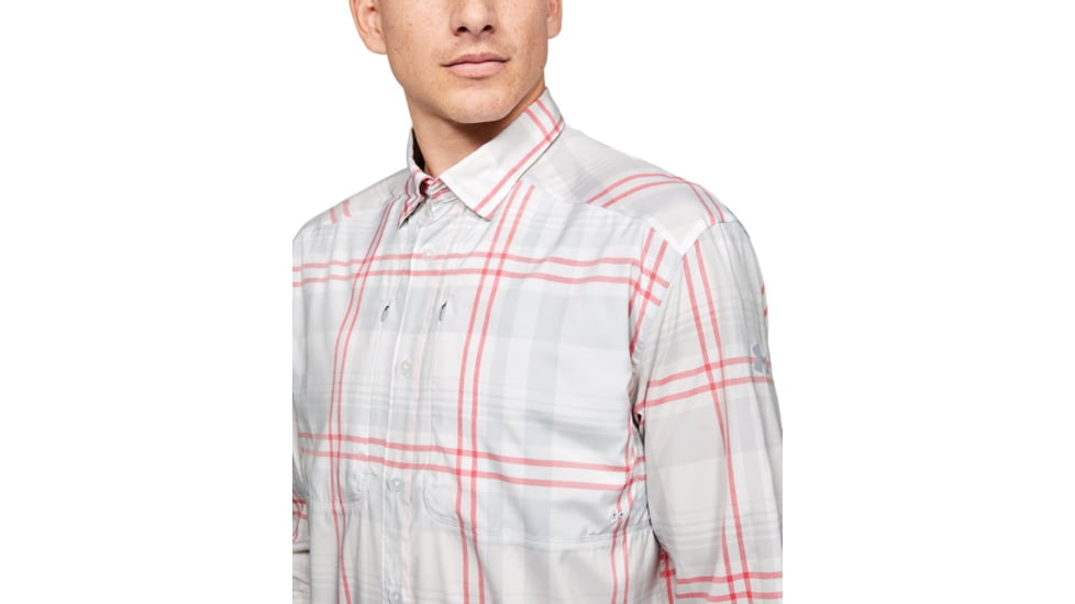 Under Armour UA Tide Chaser 2.0 Plaid Long Sleeve Shirt - Mens, 2XL, White, 13533361002X