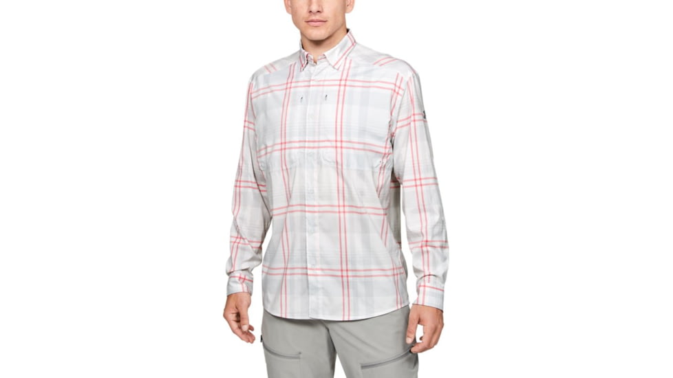 Under Armour UA Tide Chaser 2.0 Plaid Long Sleeve Shirt - Mens, 2XL, White, 13533361002X